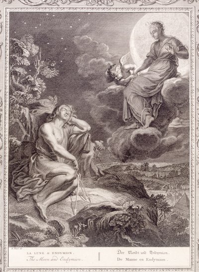 Der Mond und Endymion, 1731 von Bernard Picart